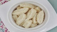 Ленивые вареники с бананом