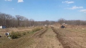 Пашу огород квадроциклом.Весна 2023г.