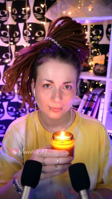 Звук камина  Треск свечи  АСМР  ASMR