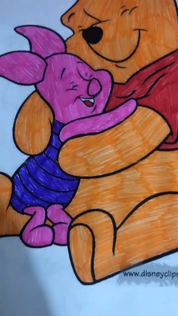 Раскрасила Винни пуха. #раскраска #раскраскадлядетей #винни #виннипух смотреть онлайн