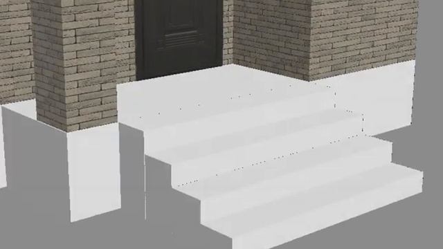 402-001 3D модель Прямого крыльца