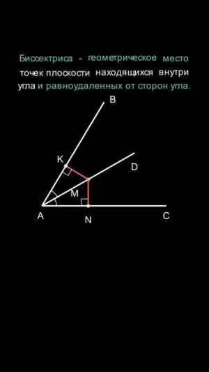 Геометрия 7 класс. Свойство биссектрисы угла.