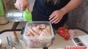 Простой маринад свинины,для горячего копчения в бочке