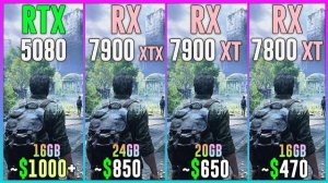 RTX 5080 vs RX 7900 XTX vs RX 7900 XT vs RX 7800 XT - Tested in 25 Games