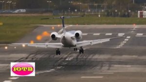 Посадка самолета при сильном боковом ветре