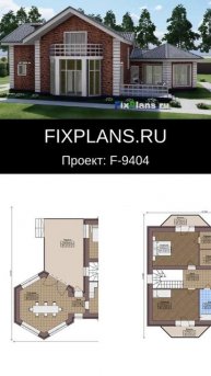 Проект одноэтажного дома c мансардой F-9404 #стройка #дом