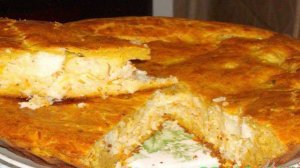 Пирог с палтусом и цукини