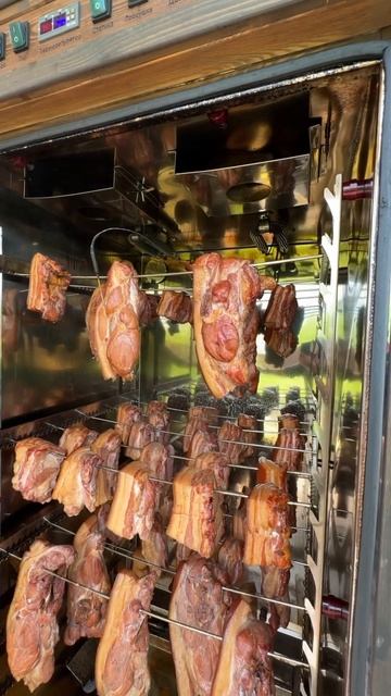 Грудинка и мясо на кости, горячего копчения смотреть онлайн