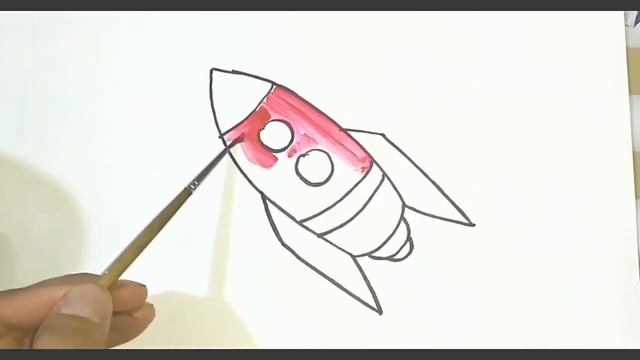 Bolalar uchun raketa rasm chizish/Drawing a rocket for children/Рисуем ракету для детей смотреть онлайн
