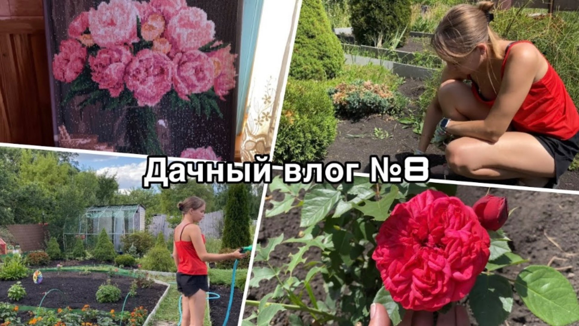 Дачный влог №8 🍓 Пропололи клумбы | Поправила забор смотреть онлайн