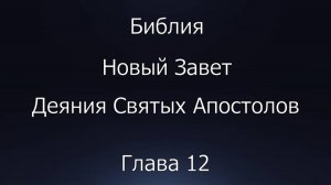 Библия. Новый Завет. Деяния Святых Апостолов, глава 12.
