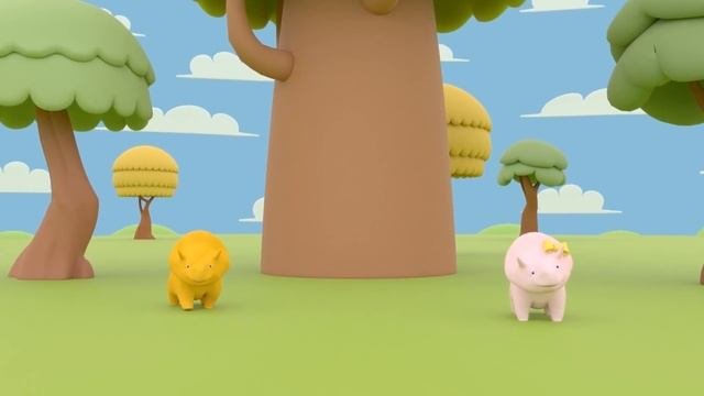 Образовательный мультфильм -  Динозавр Дино узнает цвета и играет в гольф - Учимся вместе с Дино
