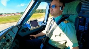 Airbus A-320. Посадка в Домодедово.