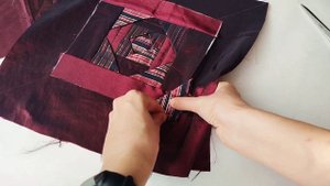 Наволочка в технике Колодец из остатков ткани или ста?