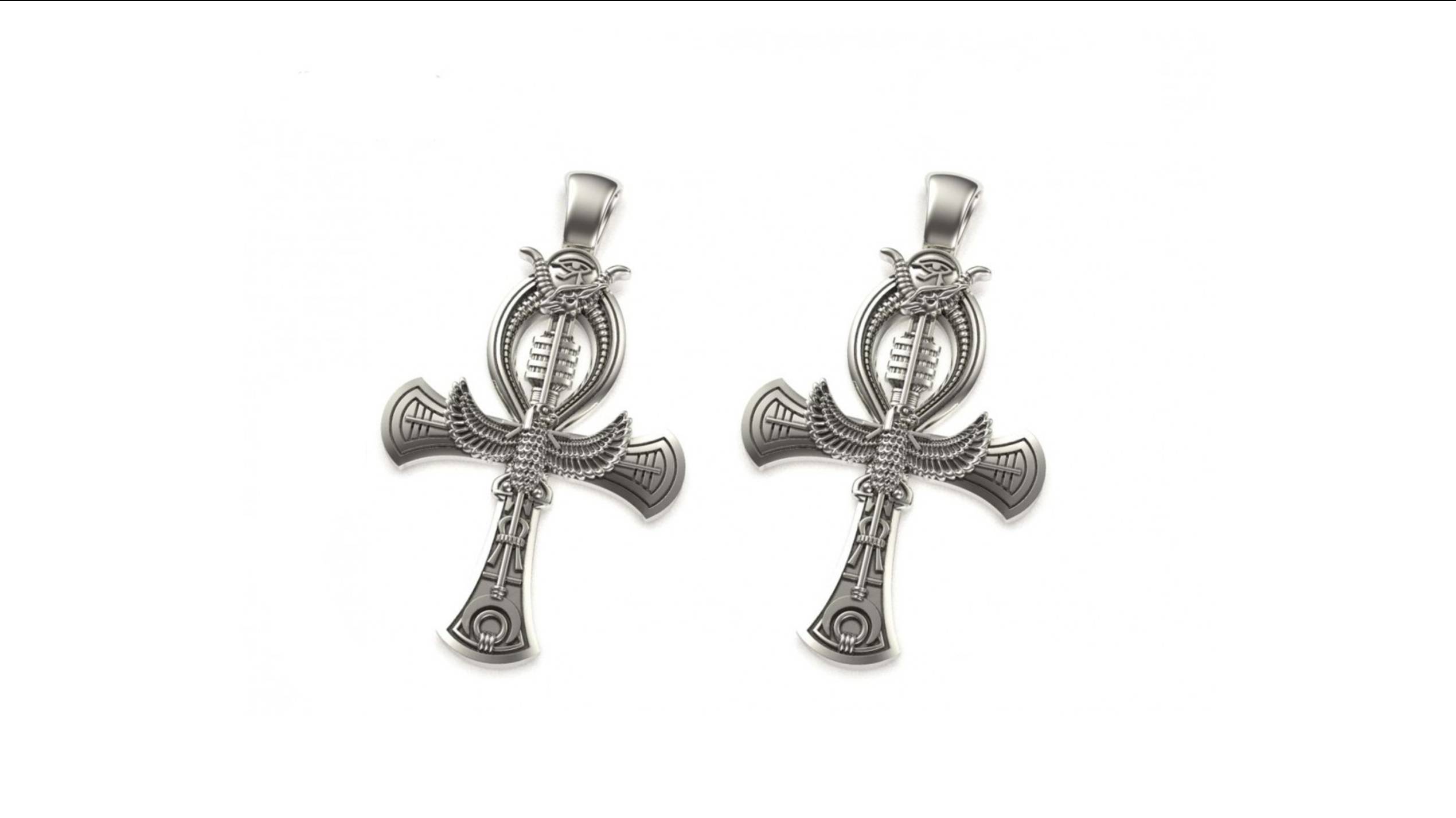 Египетский крест АНХ. Сравниваю модель отлитую с пресс-формы. смотреть онлайн