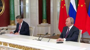 Лидеры России и Китайской Народной Республики подвели итоги переговоров