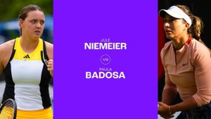 25.06.2024. Юле Нимайер - Паула Бадоса. WTA Bad Homburg. Jule Niemeier - Paula Badosa