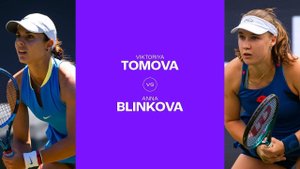 27.06.2024. Виктория Томова - Анна Блинкова. WTA Bad Homburg. Viktoriya Tomova - Anna Blinkova