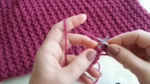 Рельефный узор со снятой петлей  Красивый узор для вязания спицами пуловера, кардигана, шарфа.