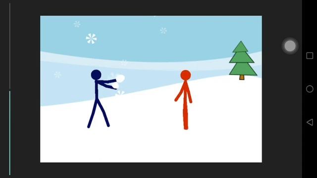 как я играю в снежки Анимация