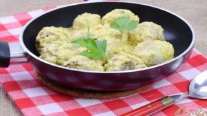 Мясные шарики в сливочном соусе