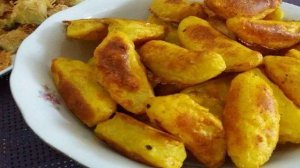 Картофельные дольки в яичной глазури