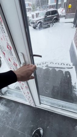Интересная металлопластиковая дверь на вход с панорамным остеклением
