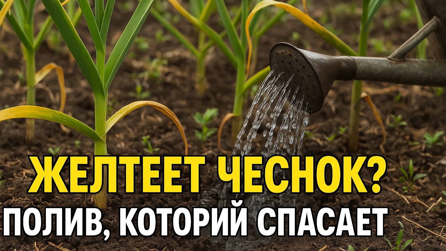 Желтеет чеснок. Чем полить чеснок? Что делать Подкормка чеснока.