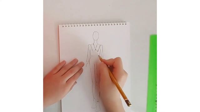Fashion illustration beautiful 😍 "DRESS" 👗/Фэшн иллюстрация (эскиз одежды)😍👩🎨