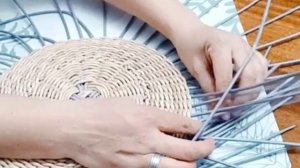 Пасхальная корзина из бумажной лозы, часть 1