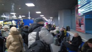 Зал ожидания вылета в аэропорту Чита