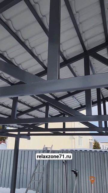 Большой навес для двух машин смотреть онлайн