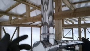 Дымоход в теплице из поликарбоната