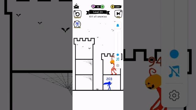 играем в игру под названием Stick Hero Tower