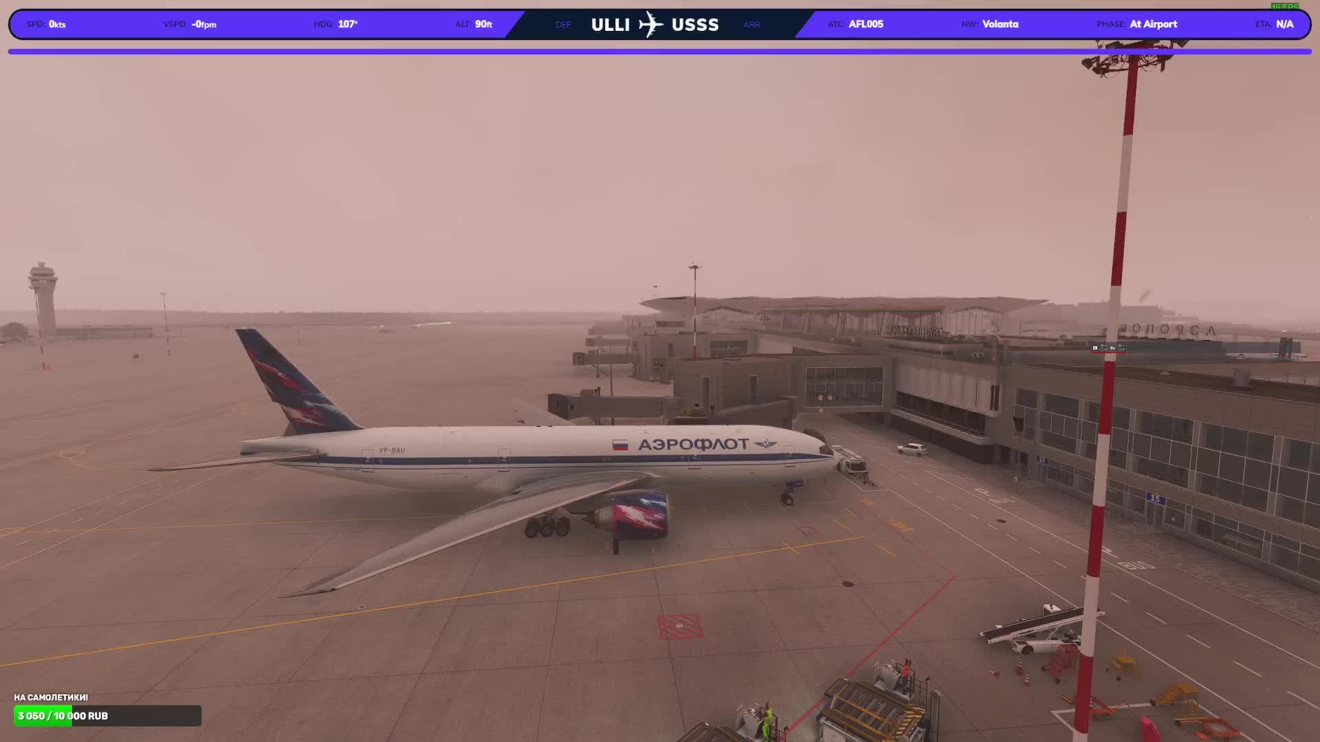 MSFS 2024 PMDG 777-200ER, AFL005, Vatsim, St Petersburg(ULLI) - Yekaterinburg(USSS)