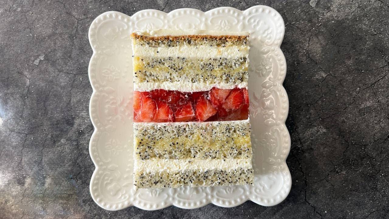 Летний торт ВДОХНОВЕНИЕ с клубничным желе 🍓🍓🍓