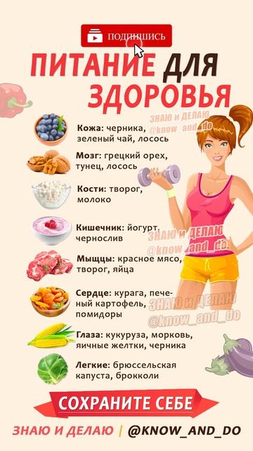 🍓 ПРОДУКТЫ питания для ЗДОРОВЬЯ человека 🔥 Список о?