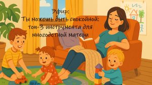 Эфир "Ты можешь быть спокойной: топ-3 инструмента для многодетной матери"