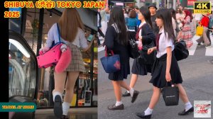 4K HDR Japan travel 2025 ｜ Walk in Shibuya (渋谷) Tokyo Japan ｜  Relaxing Natural City ambience