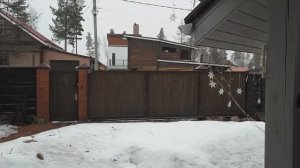 Обзор участка 9 апреля. Погода. Замульчированные грядки.