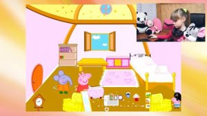 Игры для детей Свинка Пеппа Убираем Комнату Свинки Пеппы Обзор Игры