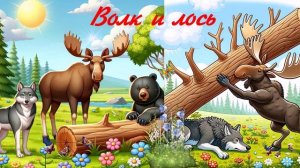 Волк и лось ВИДЕО СКАЗКА ДЛЯ ВСЕХ