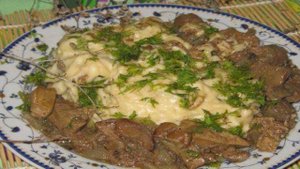 Утиная печень под сыром