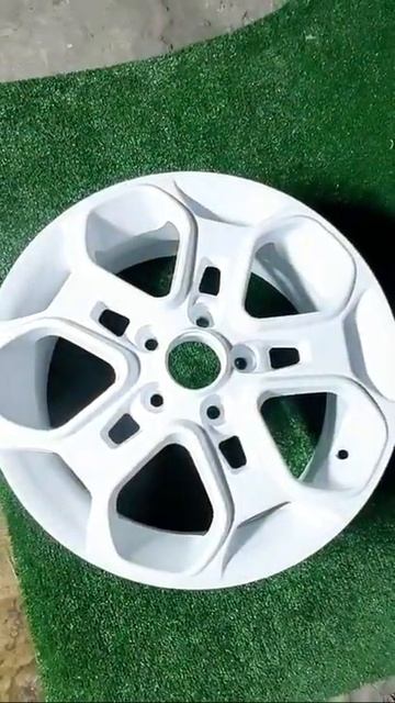 Покраска дисков в белый матовый порошковаяпокраска