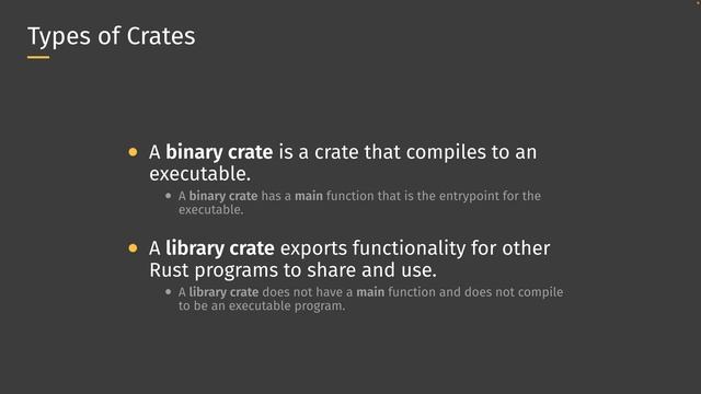 14.001. Packages and Crates