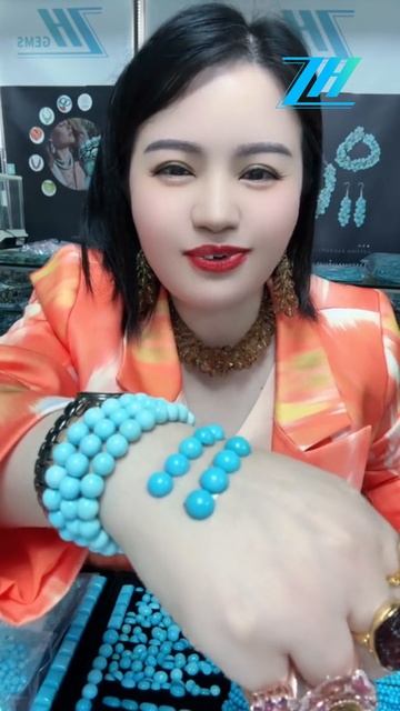 250507-15 Sleeping Beauty turquoise cabochon: Wear the starry sea on your fingertips