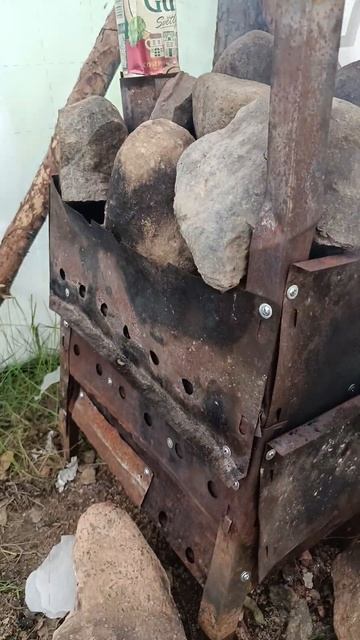 Печка для бани из мангалов на природе, просто и круто смотреть онлайн