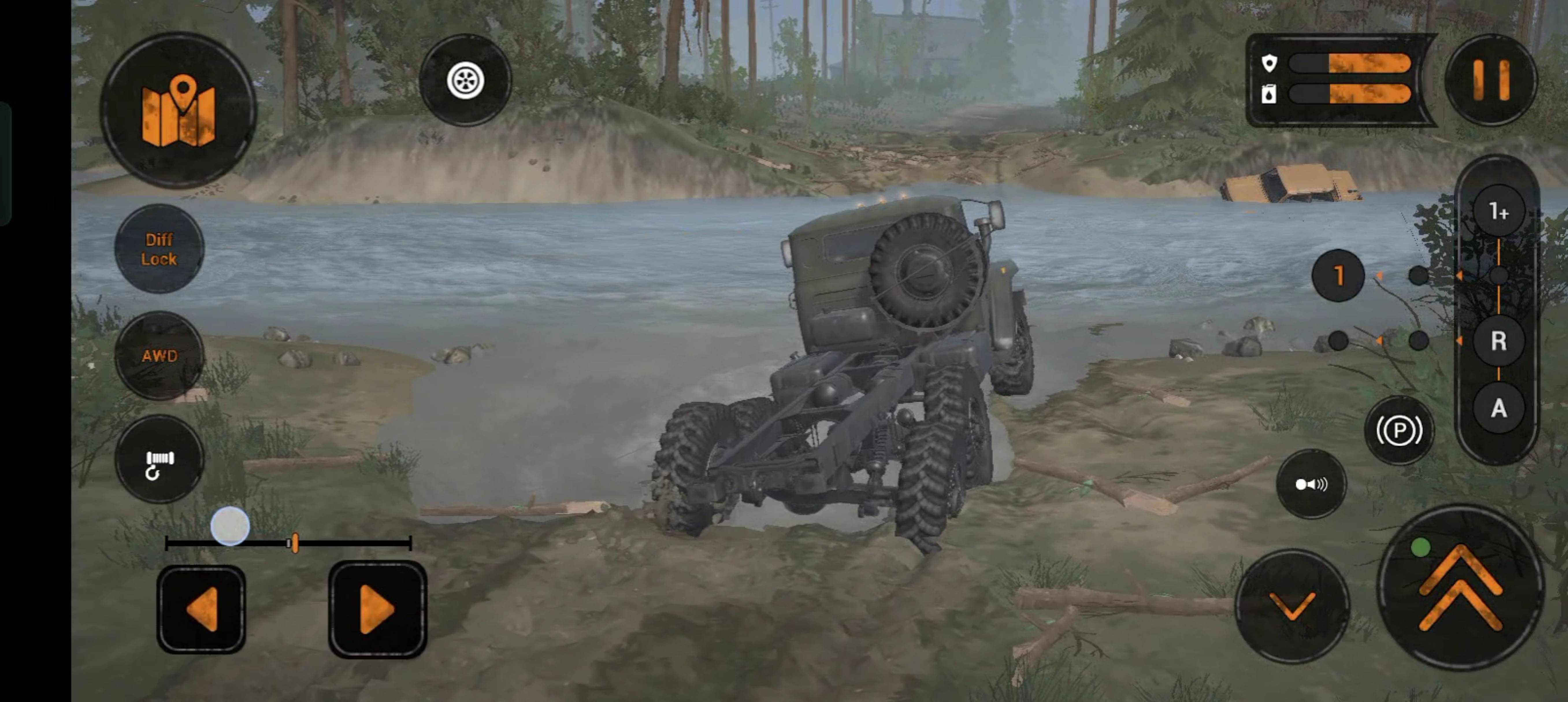 MudRunner Mobile. Прохождение карты «Спуск» №4 (без комментариев)