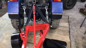 Самодельный двух корпусной плуг на мини трактор