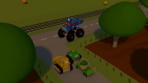 Детские мультики с грузовиками - Грузовик с акулами - Трансформер Карл в Автомобильный Город 🚚 ⍟